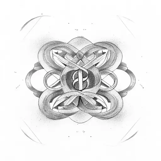 Infinity Symbol With The Names Stefan And Anni As Well As Flowers And Music Notes