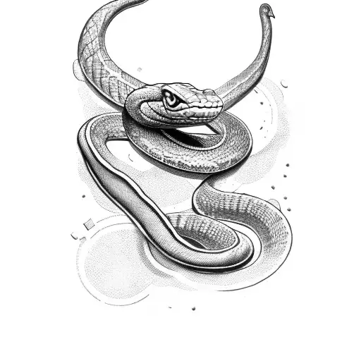 Snake Shedding Its Skin With Playing Cards