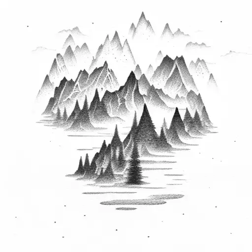 Solitary Figure In Mountain Top