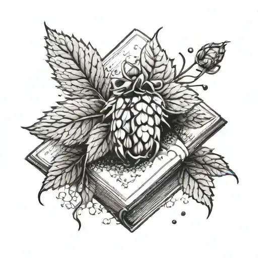 A Book Of Matches With A Hops Flower On The Cover
