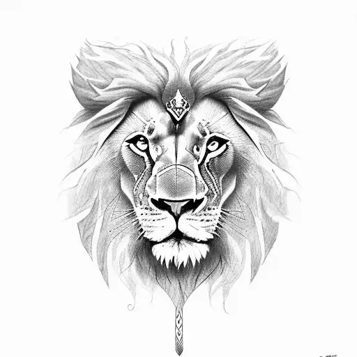 Lion With Warriorwritten