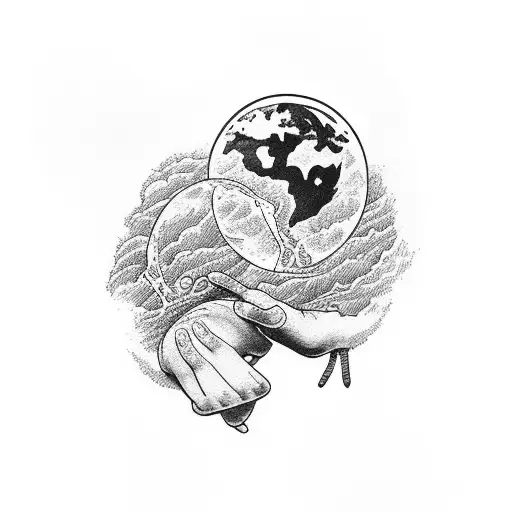 River Rolling To An Ocean With A Couple Holding Hands