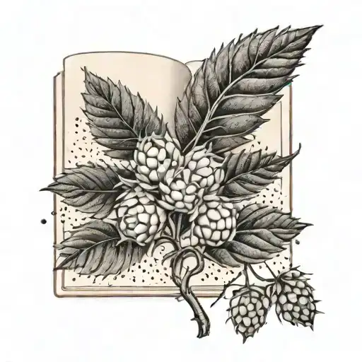 A Book Of Matches With A Hops Flower On The Cover