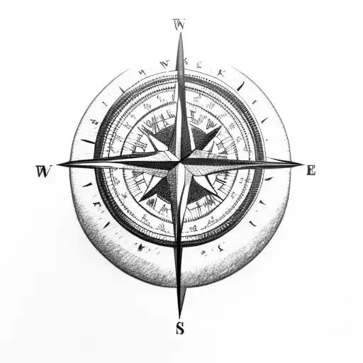 Compass With American Flag And Route 91