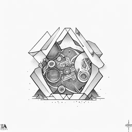 Tatuaje De Brujula Y Reloj De Arena Con Un Atardecer Y La Frase Time To Travel