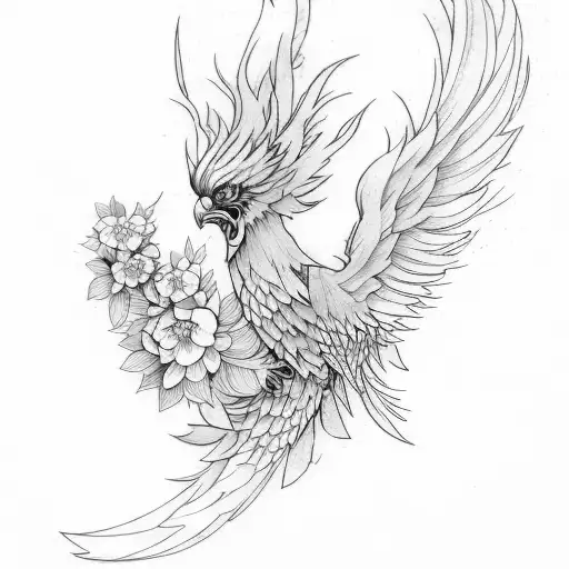 Phoenix And Peonies Sleeve