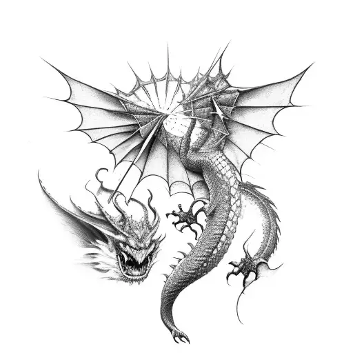 A Bookshelf Filled With Fantasy Novels And A Dragon Perched On Top