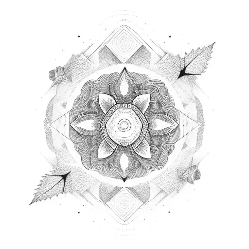 Forest Wrapped Around Arm With Mandala