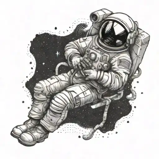 Astronaut Getting Out Into The Book