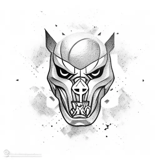 A Fierce Football Player Surrounded By Ultras In A Dotwork Style