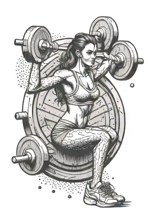 Girl Love Gym Weight Plate