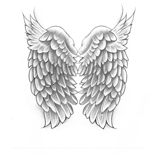 Angel Wings With Hands In The Middle