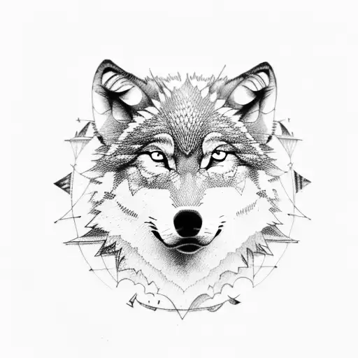 Full Wolf Mountain And Navigation Compass