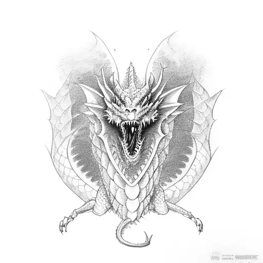 Dragon With Roses