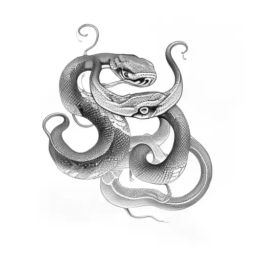 Snake Wrapped Around Body