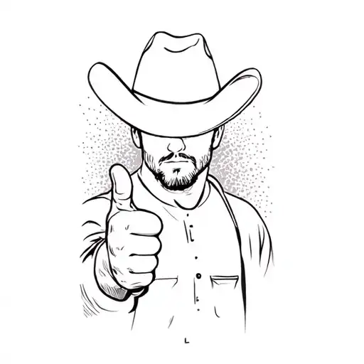 A Man In A Cowboy Hat Giving A Thumbs Up