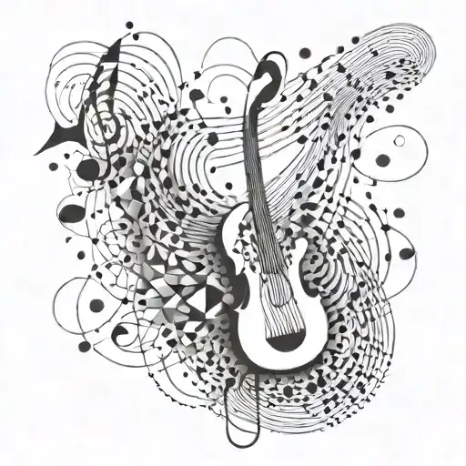 An Abstract Geometric Design Representing The Connection Between Music And Autism