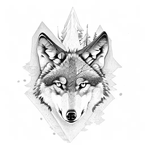 Wolf And Deer Side By Side