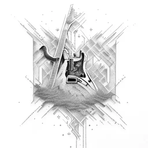 Metal Guitar Color Explosion