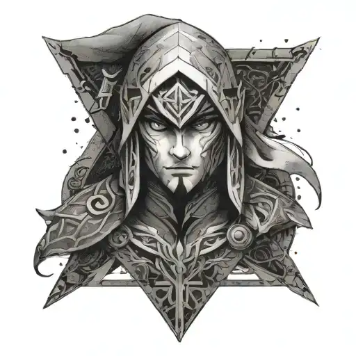 Dark Link From Zelda In A Unique And Abstract Style
