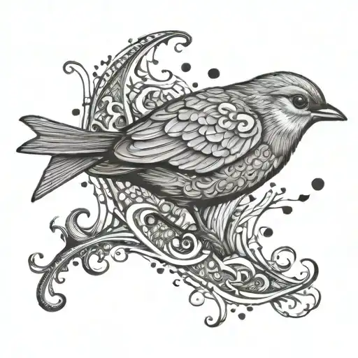 Incorporate The Name 'Robin' Into A Tattoo Featuring Dynamic Ocean Wave Patterns