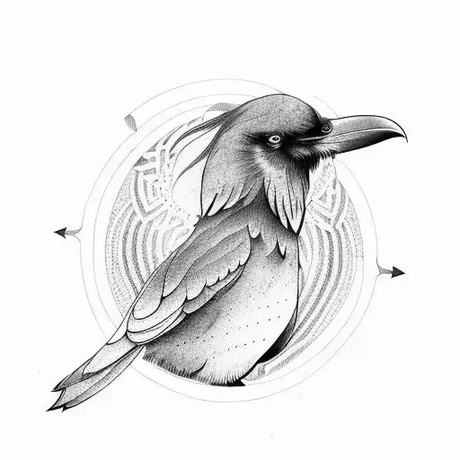 Feminine Raven And Arrows