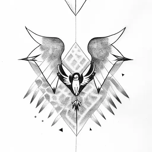 Feminine Raven And Arrows