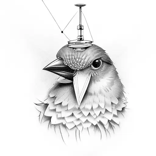 Bird With Camera Head