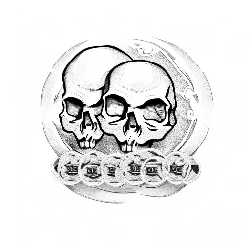 Skull With Dollar Sign Eyes