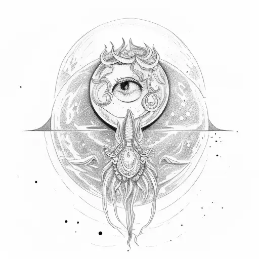 Lycoris Radiata And Moon