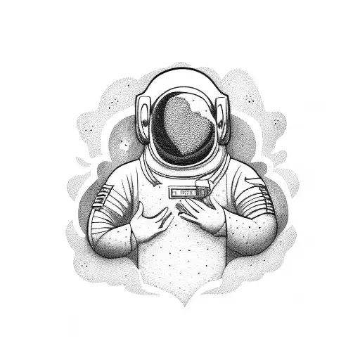 Astronaut Holding Heart