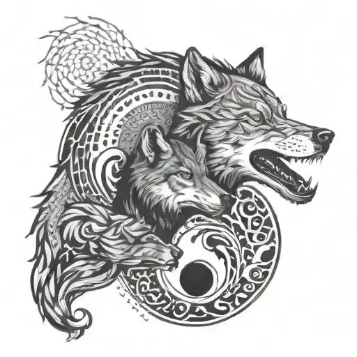 Wolf And Yin And Yang