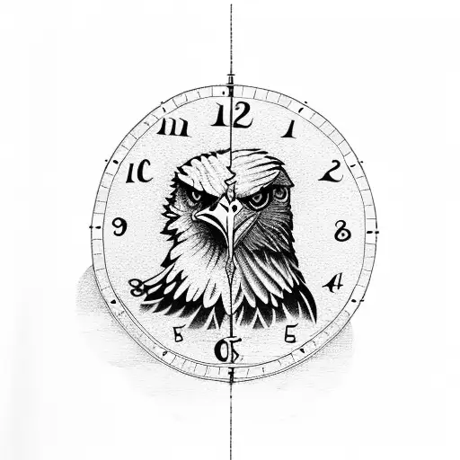 Eagle With Clock And A Book