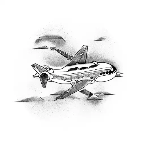 An Airplane Flying In The Sky