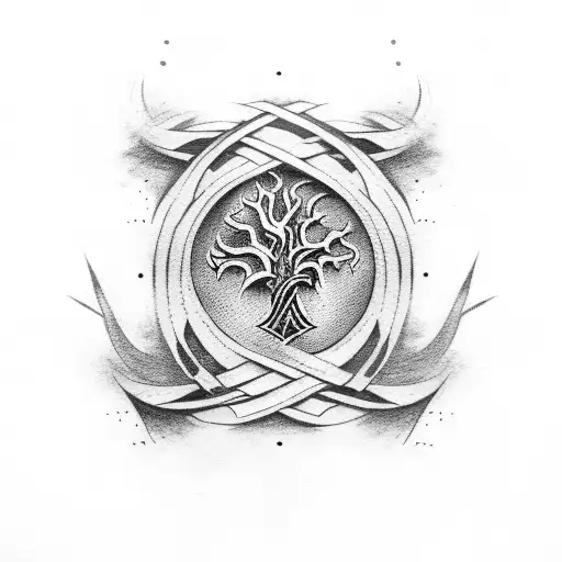 Viking Symbol With Tree