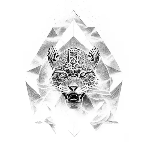 Jaguar Warrior On Pyramid