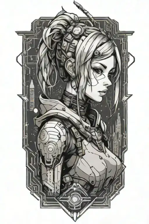 Cyberpunk Beautifull Anime Girl