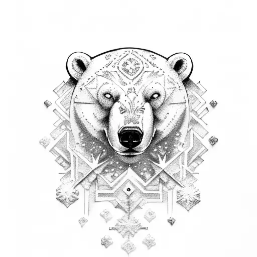 Polar Bear And Snowflake