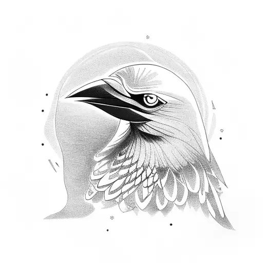 Crow On A Lute With A D20 In It's Beak