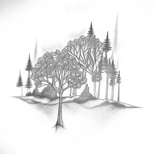 Leg Bracelet With Trees