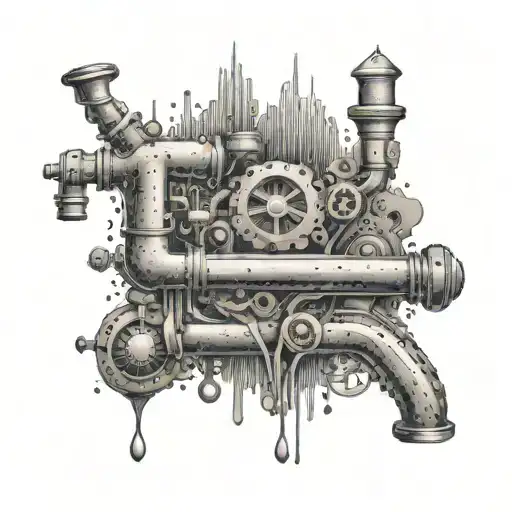 An Abstract Representation Of God's Presence In Everyday Plumbing Tasks