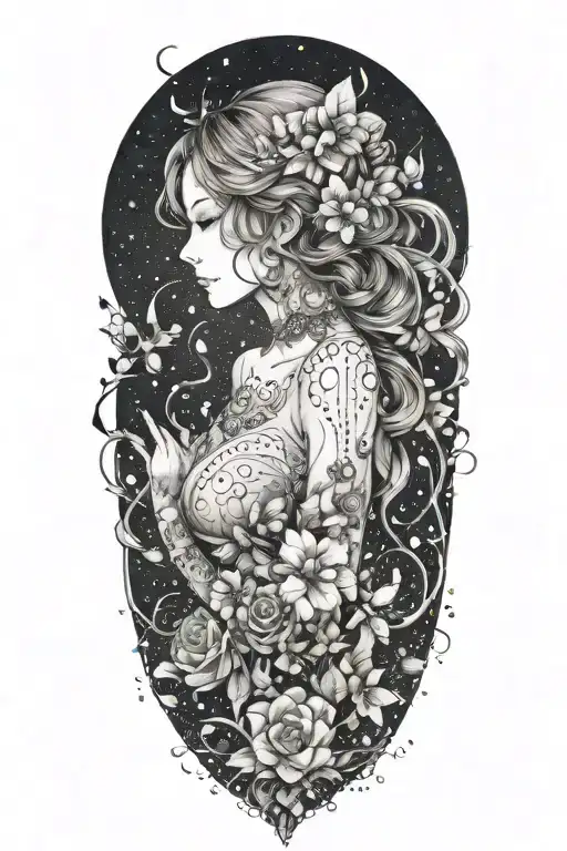 Background And Anime Girl