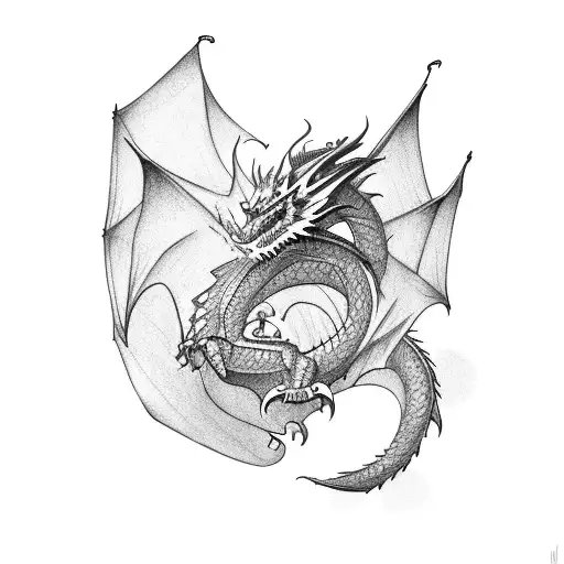 Dragon That Stays For Strength And To Never Give Up