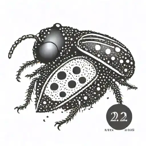 A Minimalist Design Of A Love Bug With The Date Of March 28 2022