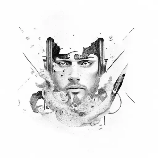 Roman No 5 In A Paintbrush Style Rough