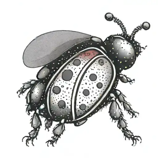 A Minimalist Design Of A Love Bug With The Date Of Your Mom's Passing As A Subtle Tribute