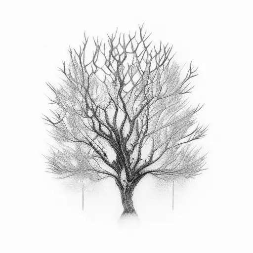 Cree Beadwork Realistic Tree