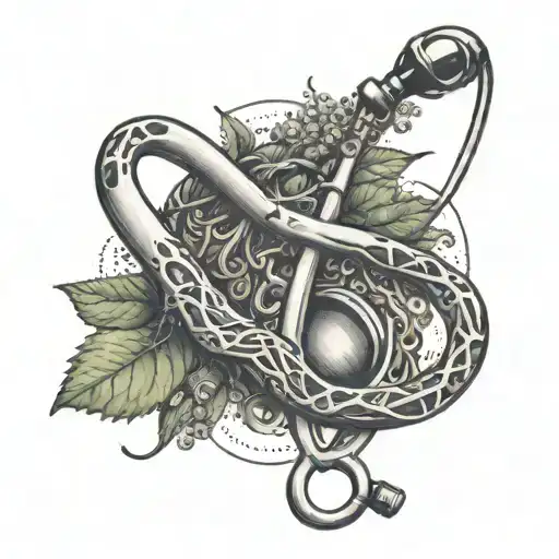 A Veterinary Stethoscope Intertwined With A Vine Of Wildlife