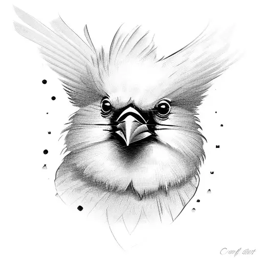 Cardinal Bird With A Rose