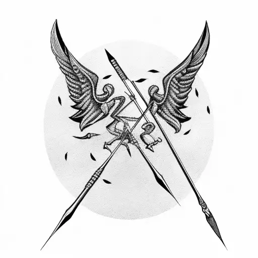 Bow And Arrow With Flute